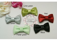 Sparkly bow, LARGE, 7 cm, Pack of 2